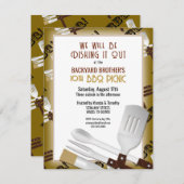 Barbecue Grilling Einladung (Vorne/Hinten)