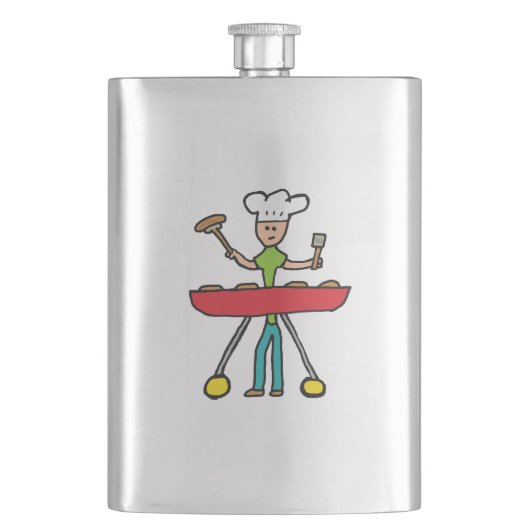 Barbecue Grillmaster GRILLEN Flachmann (Vorderseite)