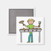 Barbecue Grillmaster GRILLEN Magnet (Vorderseite/Rückseite)