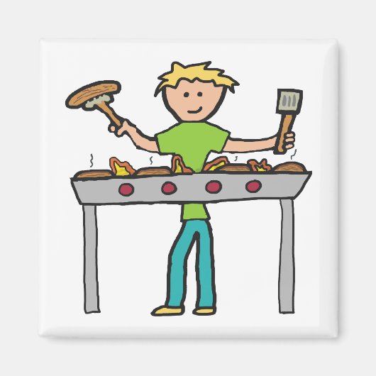 Barbecue Grillmaster GRILLEN Magnet (Vorne)