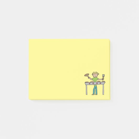 Barbecue Grillmaster GRILLEN Post-it Klebezettel (Vorderseite)