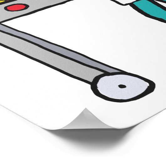 Barbecue Grillmaster GRILLEN Poster (Ecke)