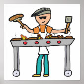 Barbecue Grillmaster GRILLEN Poster (Vorne)