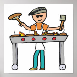 Barbecue Grillmaster GRILLEN Poster