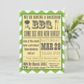 Barbecue Housewarming Einladung (Stehend Vorderseite)