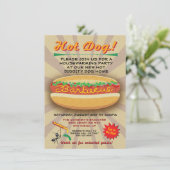 Barbecue Housewärming Hot Dog Party Einladung (Stehend Vorderseite)