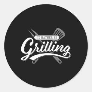 Barbecue, ich würde eher Grillen Grill Grill Runder Aufkleber