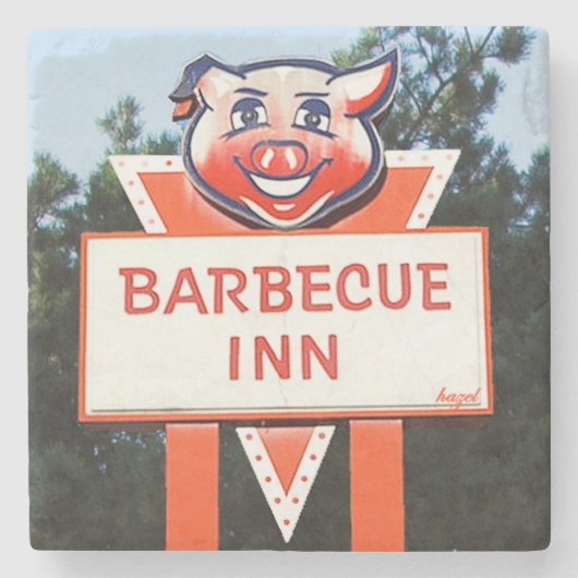 Barbecue Inn, Asheville, Barbecue Inn Steinuntersetzer (Vorderseite)