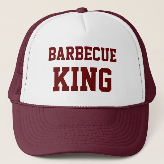 Barbecue King Funny Hat Truckerkappe (Vorderseite)