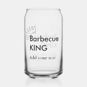 Barbecue King hinzufügen Namen Text Männer Küche B Dosenglas (Rückseite)