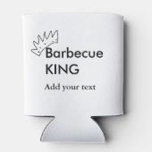 Barbecue King hinzufügen Namen Text Männer Küche B Dosenkühler (Rückseite)