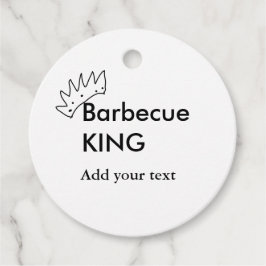 Barbecue King hinzufügen Namen Text Männer Küche B Geschenkanhänger