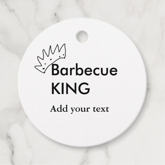 Barbecue King hinzufügen Namen Text Männer Küche B Geschenkanhänger (Vorderseite)