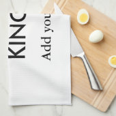 Barbecue King hinzufügen Namen Text Männer Küche B Geschirrtuch (Viertel Falte)