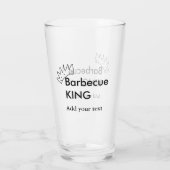 Barbecue King hinzufügen Namen Text Männer Küche B Glas (Rückseite)