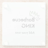 Barbecue King hinzufügen Namen Text Männer Küche B Glasuntersetzer (Rückseite)