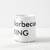 Barbecue King hinzufügen Namen Text Männer Küche B Kaffeetasse (Mittel)