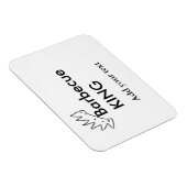 Barbecue King hinzufügen Namen Text Männer Küche B Magnet (Rechte Seite)