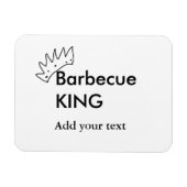 Barbecue King hinzufügen Namen Text Männer Küche B Magnet (Horizontal)