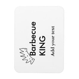 Barbecue King hinzufügen Namen Text Männer Küche B Magnet
