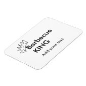 Barbecue King hinzufügen Namen Text Männer Küche B Magnet (Linke Seite)