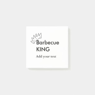 Barbecue King hinzufügen Namen Text Männer Küche B Post-it Klebezettel