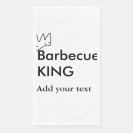 Barbecue King hinzufügen Namen Text Männer Küche B Serviette
