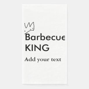 Barbecue King hinzufügen Namen Text Männer Küche B Serviette