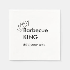 Barbecue King hinzufügen Namen Text Männer Küche B Serviette