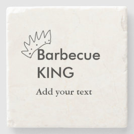 Barbecue King hinzufügen Namen Text Männer Küche B Steinuntersetzer