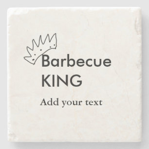 Barbecue King hinzufügen Namen Text Männer Küche B Steinuntersetzer