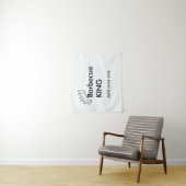 Barbecue King hinzufügen Namen Text Männer Küche B Wandteppich (Beispiel)