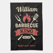 Barbecue King - Kitchen Towel (Custom Name) Geschirrtuch (Vertikal)