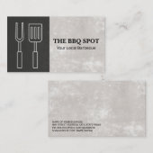 Barbecue | KOCH | Restaurantbesitzer Business Card Visitenkarte (Vorne/Hinten)