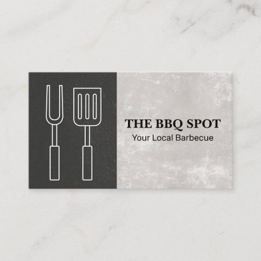 Barbecue | KOCH | Restaurantbesitzer Business Card Visitenkarte (Vorderseite)