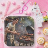 Barbecue Man Birthday Pappteller (Party)