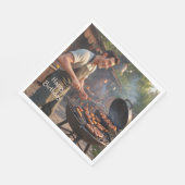 Barbecue Man Birthday Serviette (Ecke)