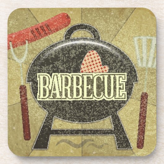Barbecue-Menü Getränkeuntersetzer (Vorderseite)
