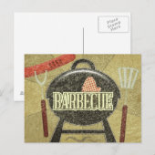 Barbecue-Menü Postkarte (Vorne/Hinten)