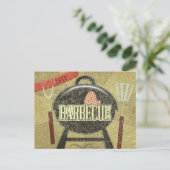 Barbecue-Menü Postkarte (Stehend Vorderseite)