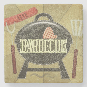 Barbecue-Menü Steinuntersetzer