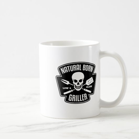 Barbecue Natural Geboren Griller Funny Grill Maste Kaffeetasse (Rechts)