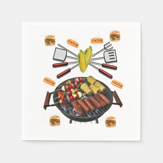 Barbecue Paper Napkins Serviette (Vorderseite)
