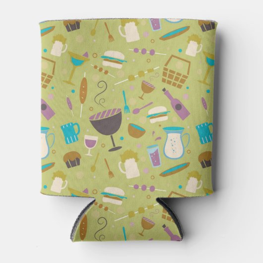 Barbecue Pattern Dosenkühler (Vorderseite)