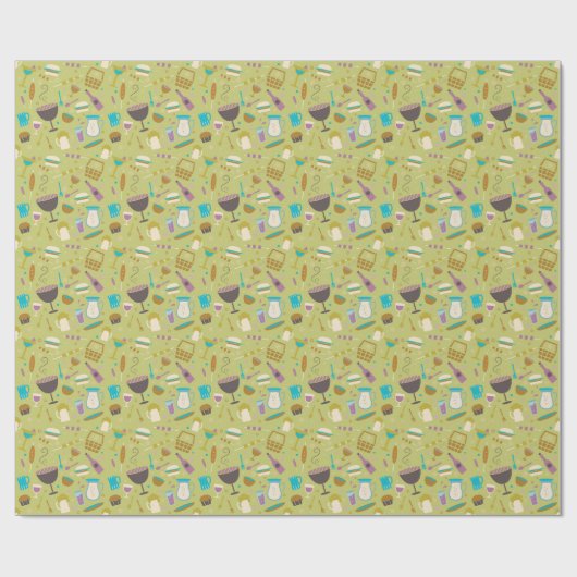 Barbecue Pattern Geschenkpapier (Flach)