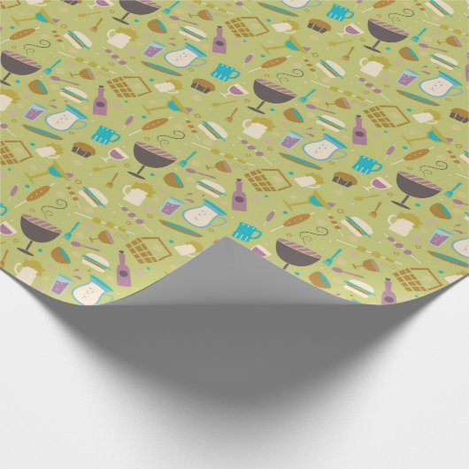 Barbecue Pattern Geschenkpapier (Ecke)