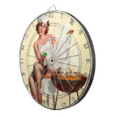 Barbecue Pin-Up Mädchen Dartscheibe (Vorderseite rechts)