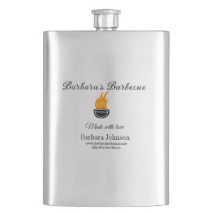 Barbecue Restaurant Küche Social Media Website Flachmann