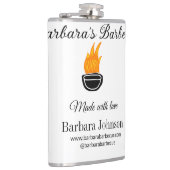 Barbecue Restaurant Küche Social Media Website Flachmann (Rechts)