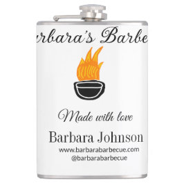 Barbecue Restaurant Küche Social Media Website Flachmann